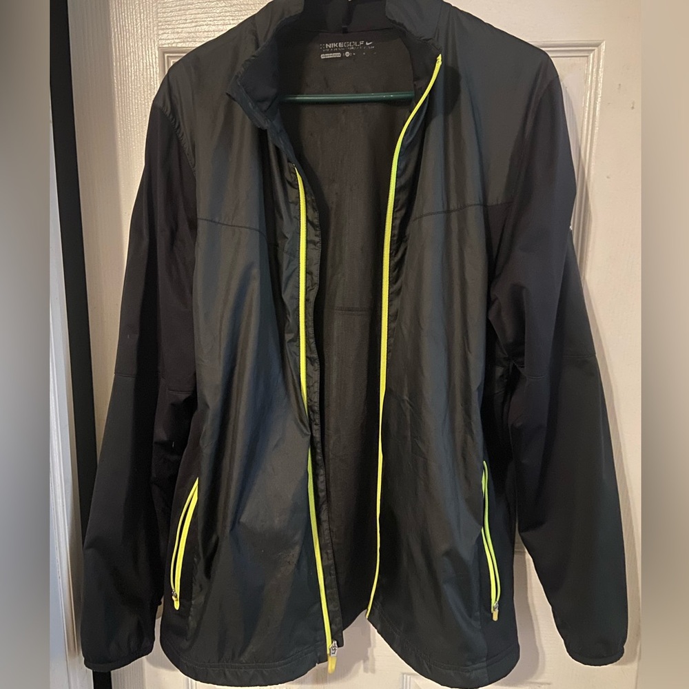 Nike Golf Shield Full-Zip Men's Windwear
Jacket - Color: Black/Lime, Size: M